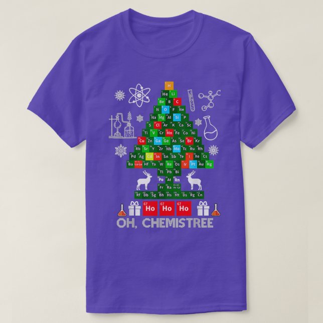 Science Christmas Oh Chemist Tree Chemistree Chemi T-Shirt (Design Front)