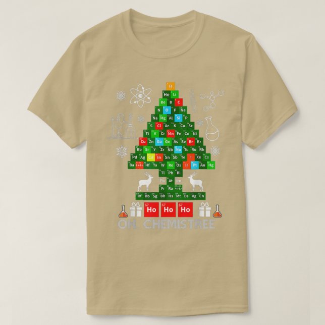 Science Christmas Oh Chemist Tree Chemistree  T-Shirt (Design Front)
