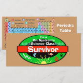 Science Class Survivor Including Periodic Table (Front/Back)