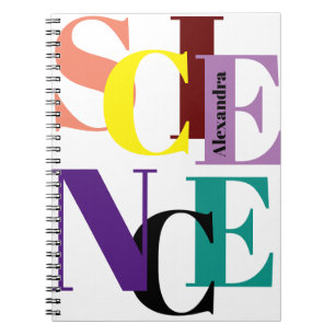 "SCIENCE" colorful personalized Notebook