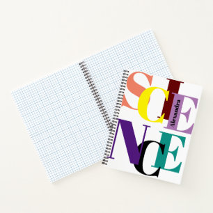 "SCIENCE" colorful personalized Notebook