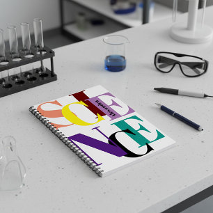 "SCIENCE" colorful personalized Notebook
