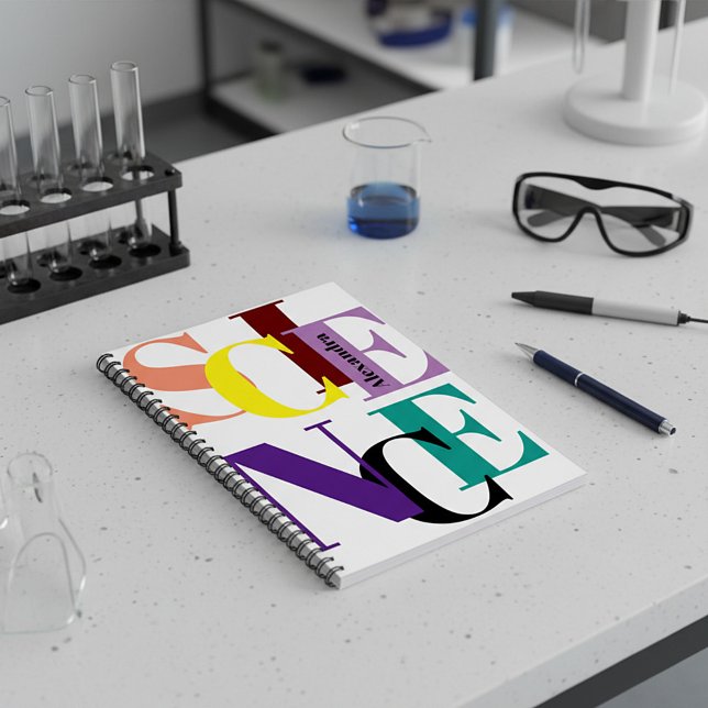 "SCIENCE" colorful personalized Notebook (Creator Uploaded)