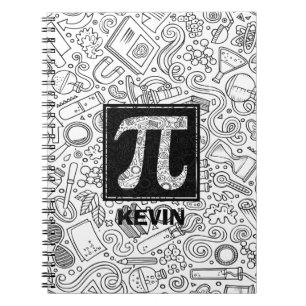 Science Custom Monogram - Pi Symbol Notebook