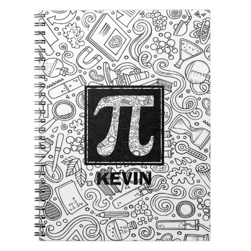 Science Custom Monogram _ Pi Symbol Notebook