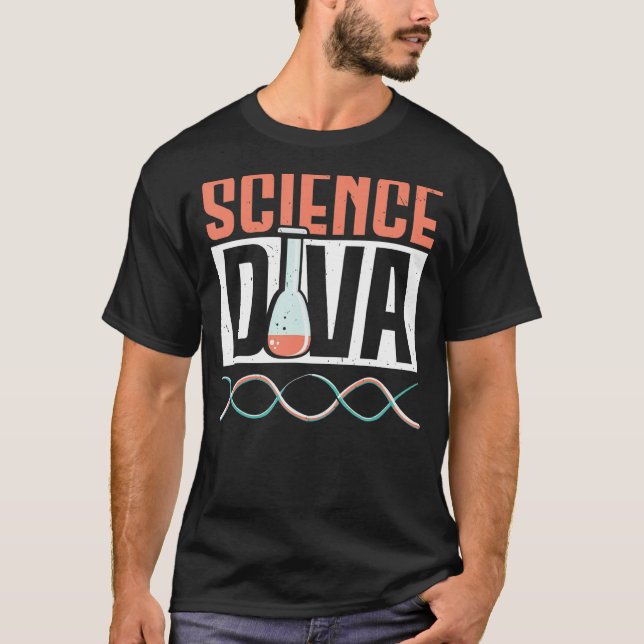 Science Diva Stem Squad Biology Major Steminist T-Shirt (Front)