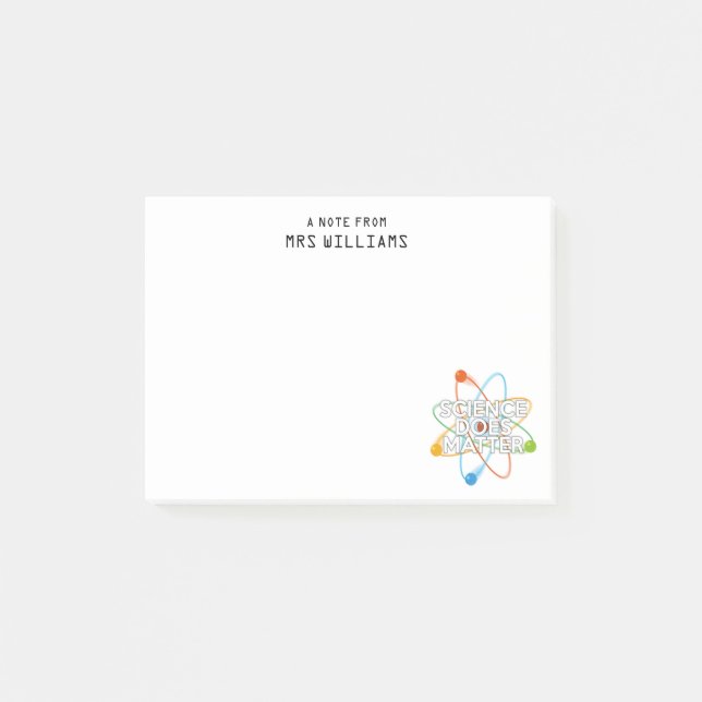 SCIENCE DOES MATTER POST-IT NOTES (Front)