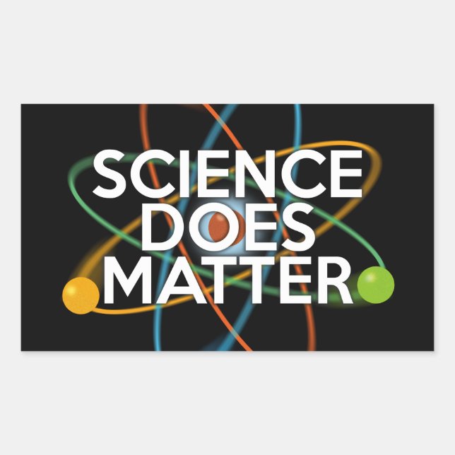 SCIENCE DOES MATTER RECTANGULAR STICKER (Front)