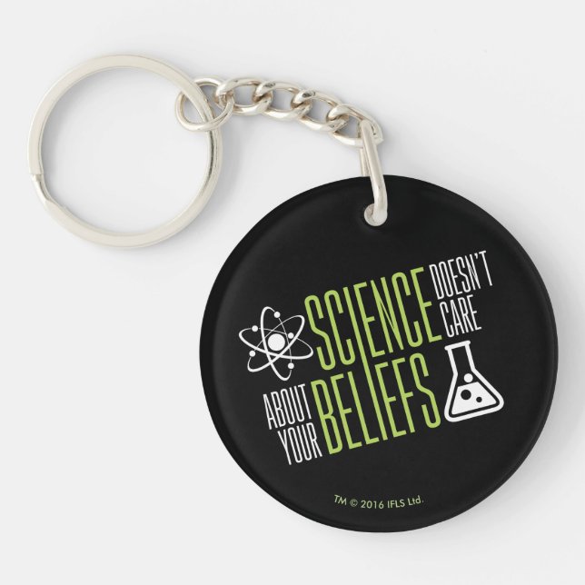 Science Doesn't Care Keychain (Front)