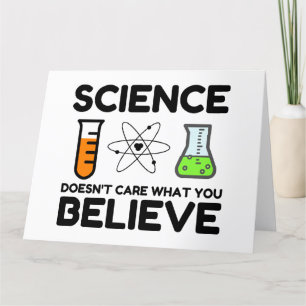 Science Doesn't Care What You Believe Letterpress Thank You Card