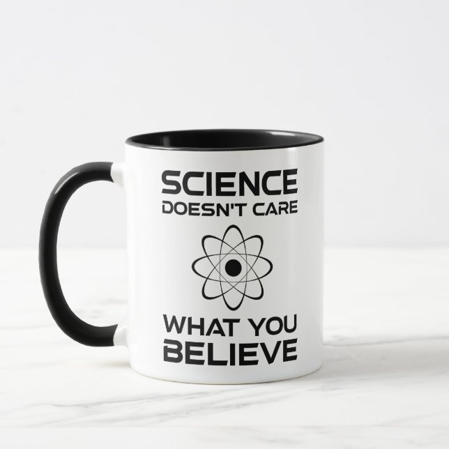 Science Doesn't Care What You Believe Mug (Left)