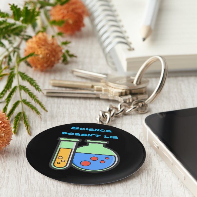 Science Doesn't Lie Chemistry Beakers Keychain