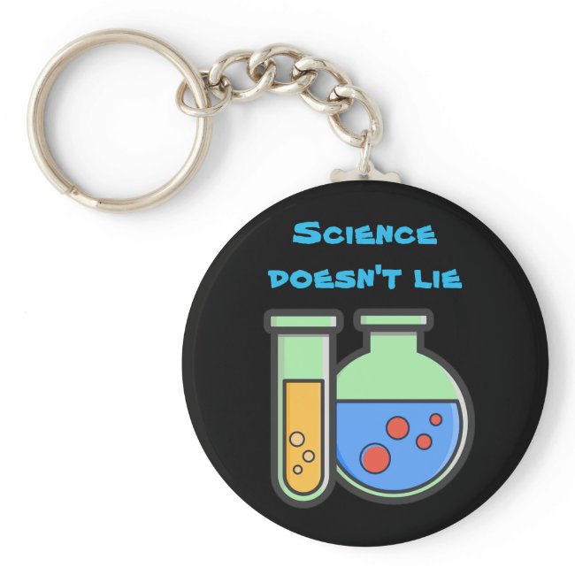 Science Doesn't Lie Chemistry Beakers Keychain