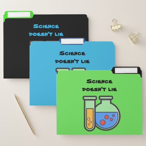Science Doesnt Lie Chemistry File Folders