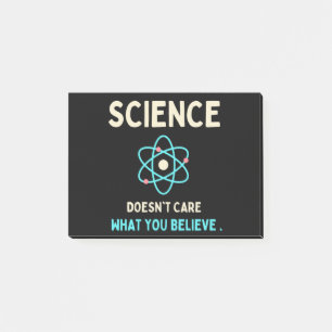 science does't care what you believe post-it notes