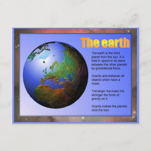 Science  Earth Postcard