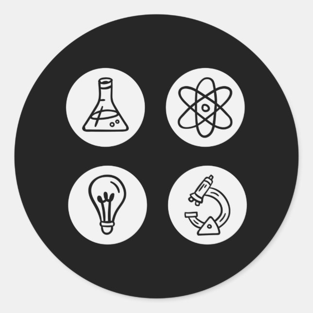 Science Elements Classic Round Sticker (Front)