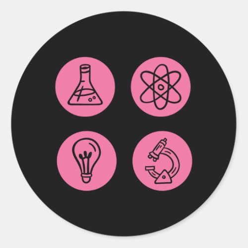 Science Elements Items Classic Round Sticker