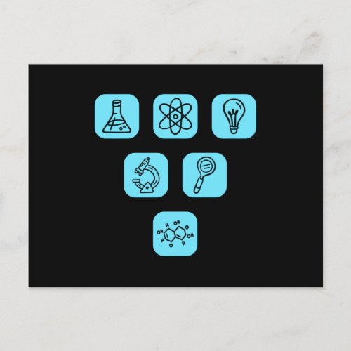 Science Elements Items Postcard