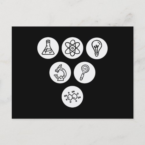 Science Elements Items Postcard