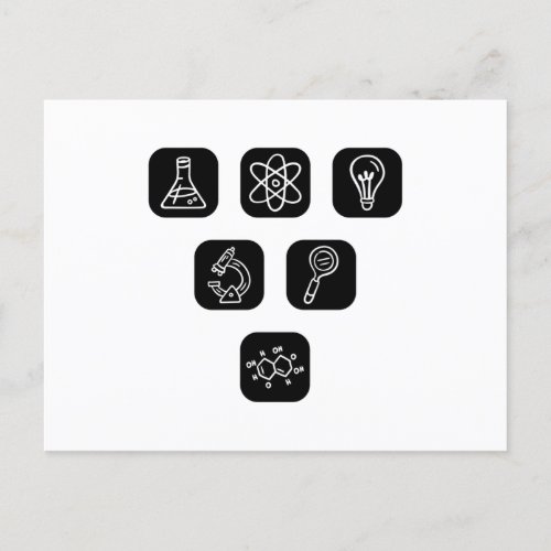 Science Elements Items Postcard
