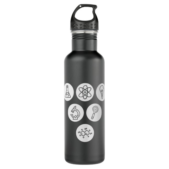 Science Elements Items Stainless Steel Water Bottle (Front)
