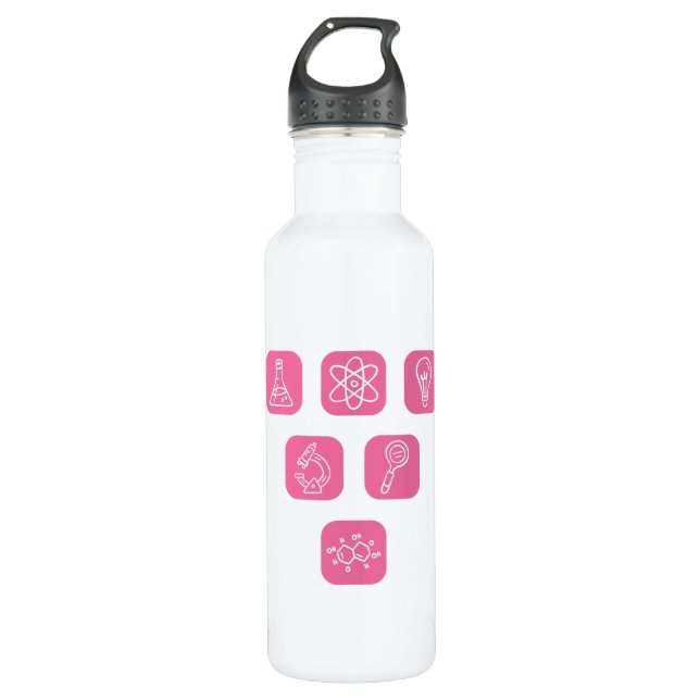 Science Elements Items Stainless Steel Water Bottle (Front)