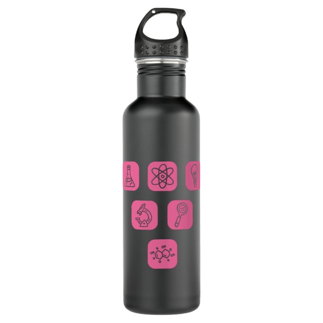 Science Elements Items Stainless Steel Water Bottle (Front)