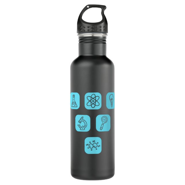 Science Elements Items Stainless Steel Water Bottle (Front)