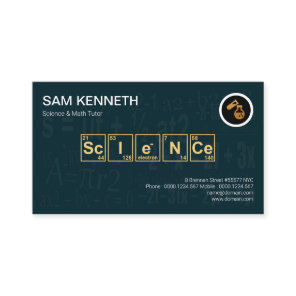 Science Elements Periodic Table In Math Formula Business Card