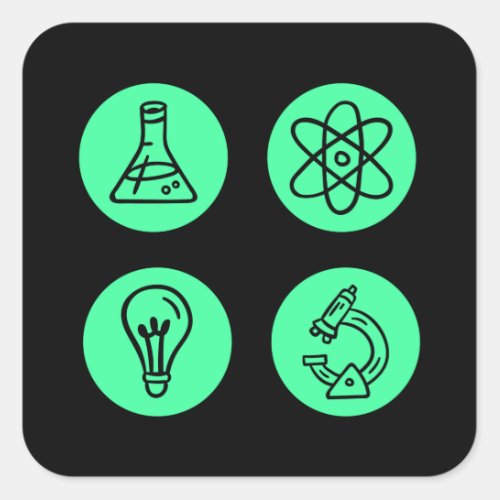 Science Elements Square Sticker