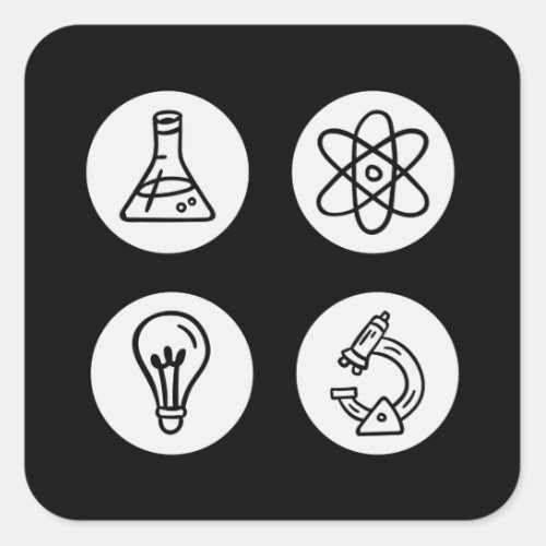 Science Elements Square Sticker