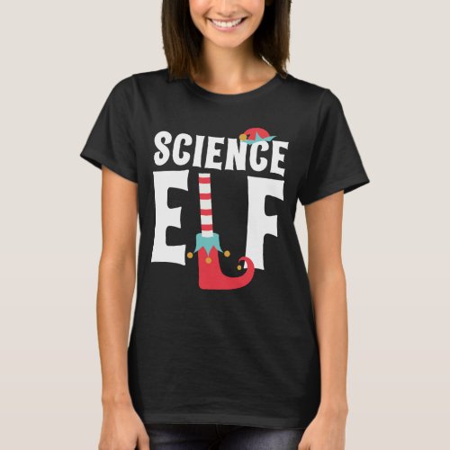 Science Elf Cute FunnyTeacher Christmas Costume T_Shirt