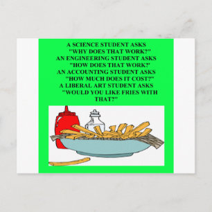 science engineering svvountant design postcard