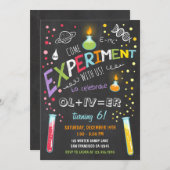 Science Experiment Birthday Invitation Boy (Front/Back)