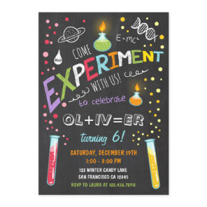 Science Experiment Birthday Invitation Boy