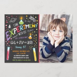 Science Experiment Birthday Invitation Boy