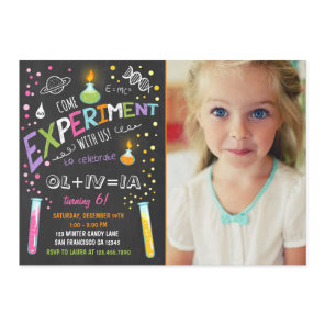 Science Experiment Birthday Invitation Girl
