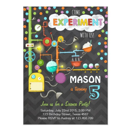 Science Birthday Party Invitations 5