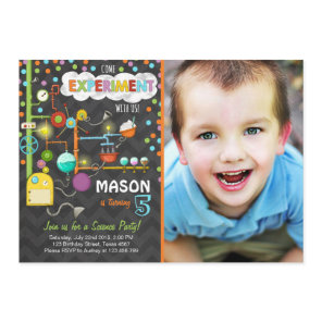 Science Experiment Birthday Party Invitation