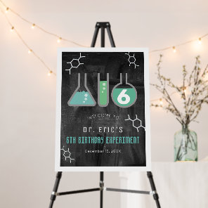 Science Experiment Chalkboard Boy Birthday Welcome Foam Board