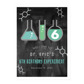 Science Experiment Chalkboard Gr Birthday Welcome Poster
