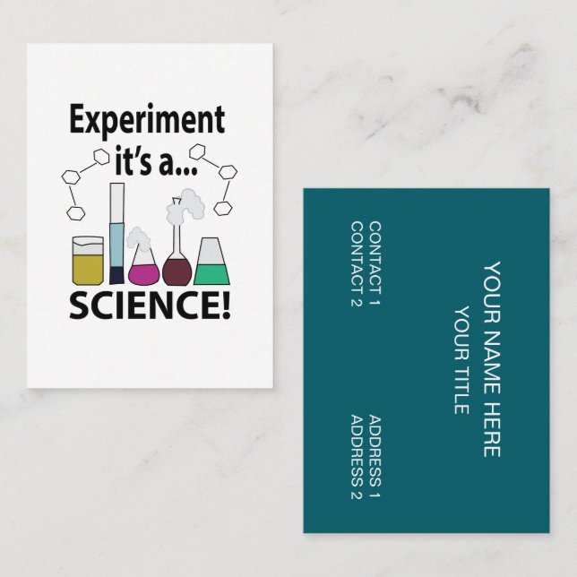 Science Experiment It's a Science Business Card (Front/Back)