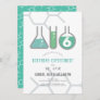 Science Experiment White & Green Boy Birthday Invitation