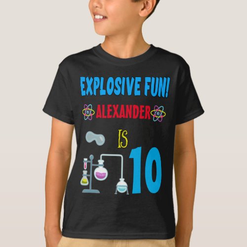 Science Explosive Fun Birthday Party Unisex Custom T_Shirt
