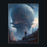 Science Fiction Alien City Landscape Sci Fi Postcard<br><div class="desc">Fantasy,  Sci-fi & Horror art by The Lunarium.</div>