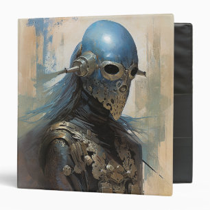 Science Fiction Alien Wearing Helmet Mask 3 Ring Binder