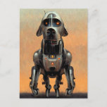 Science Fiction Art | Portrait of a Robot Dog Postcard<br><div class="desc">Robot dog,  science fiction art.
Illustration inspired by Ralph Mcquarrie.</div>