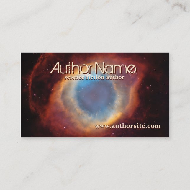 Science Fiction Author Helix Nebula Business Card (Front)