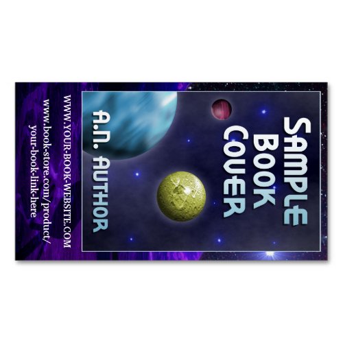 Science_Fiction Author Promotion with Book Cover Magnetic Business Card